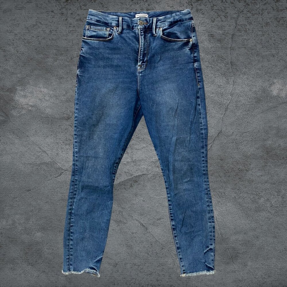 Good American Women's High Rise Jeans Crop GWC873T Size 14 / 32